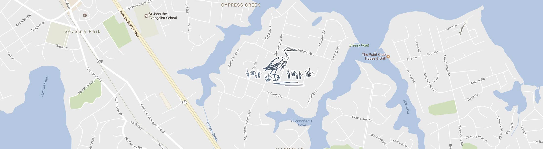 map of Welcome to Manhattan Beach<br />
A Water-privileged Community<br />
SEVERNA PARK, MARYLAND<br />
